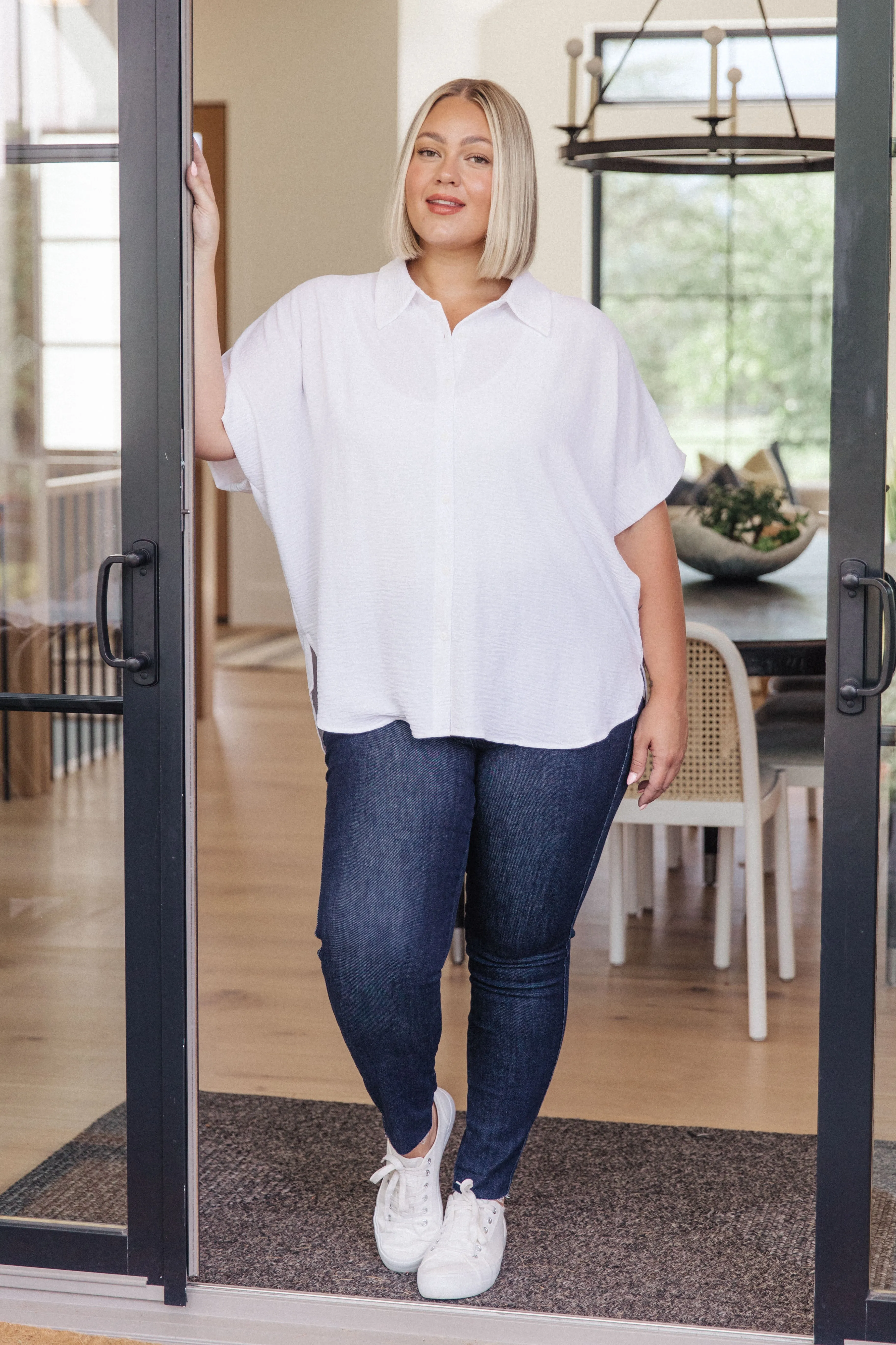 Hazel Blues® | Sweet Simplicity Button Down Blouse