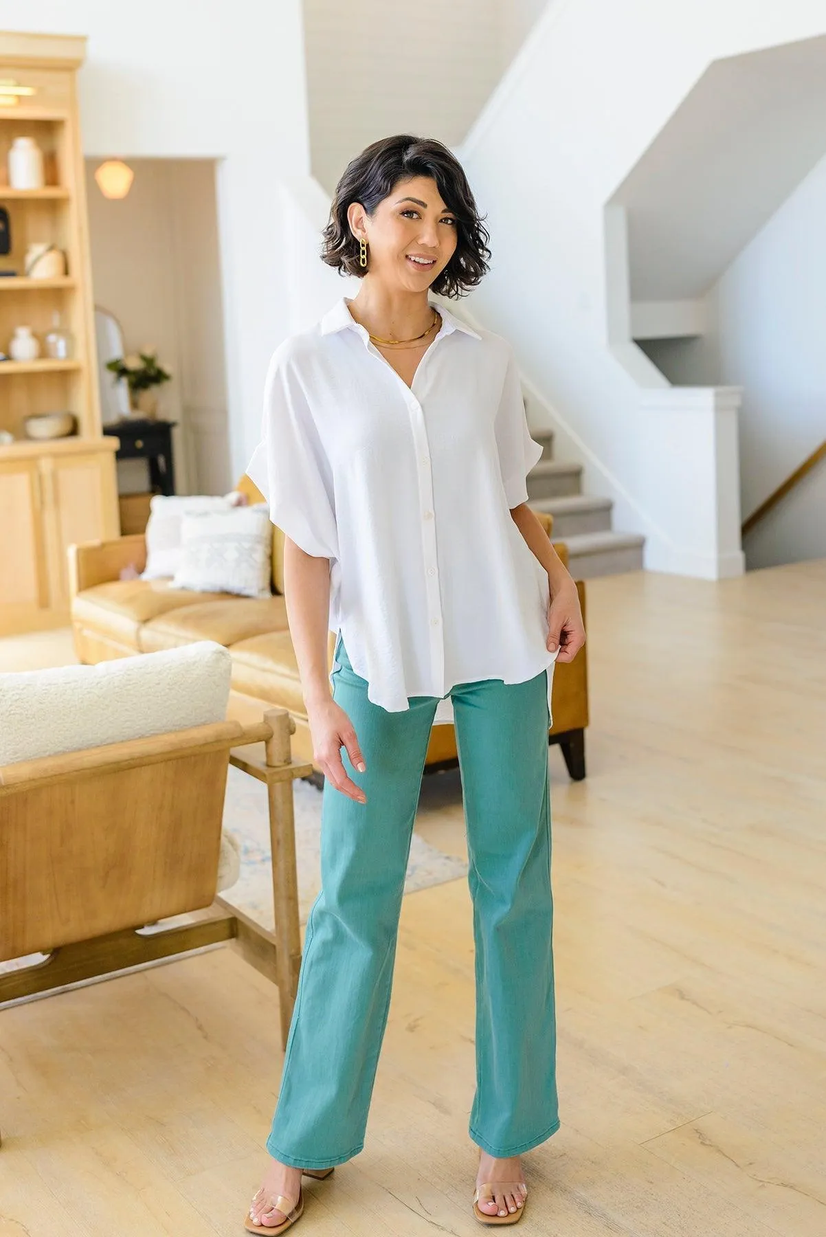 Hazel Blues® | Sweet Simplicity Button Down Blouse