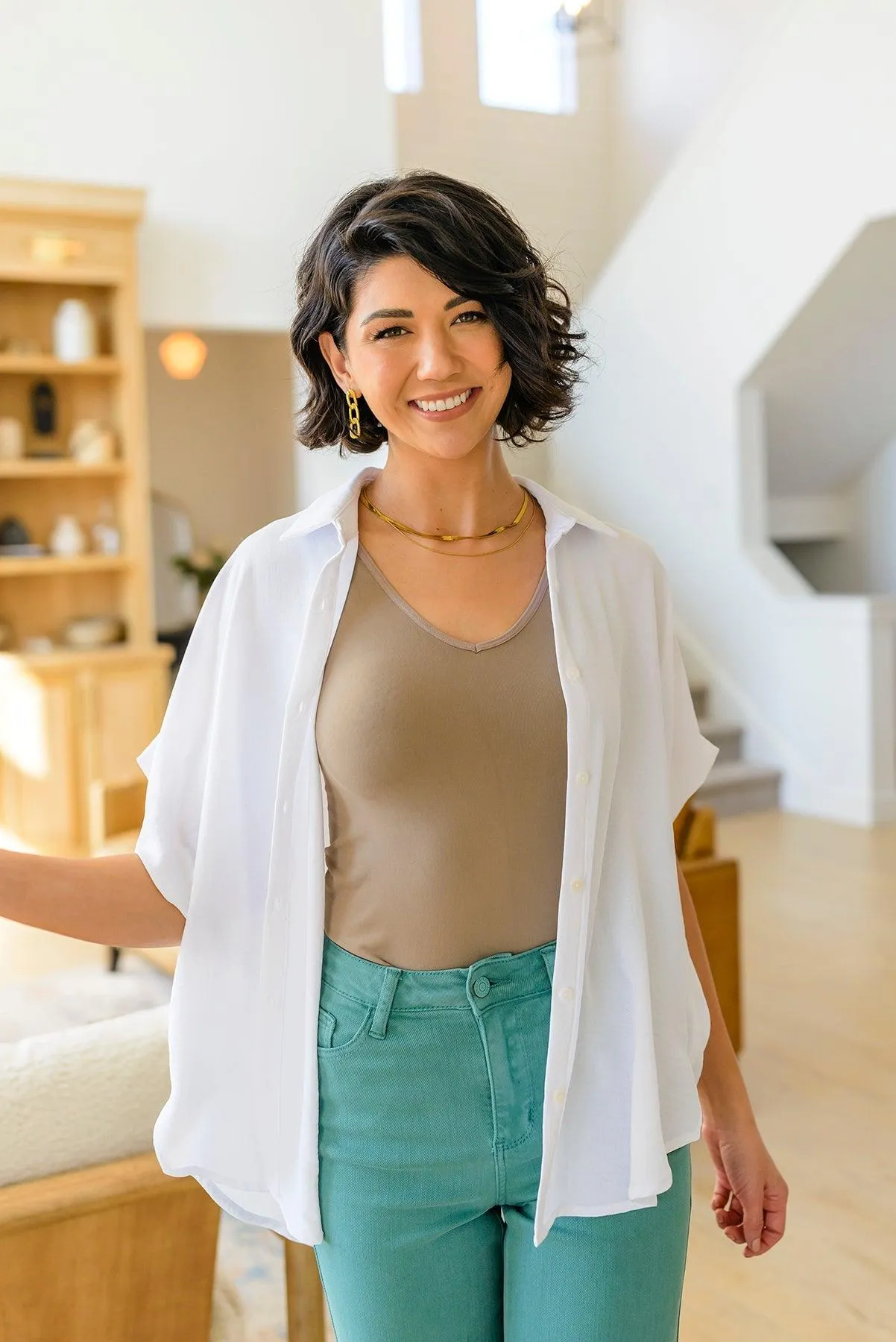 Hazel Blues® | Sweet Simplicity Button Down Blouse