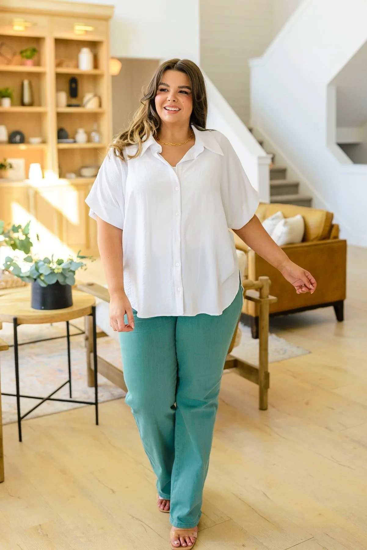 Hazel Blues® | Sweet Simplicity Button Down Blouse