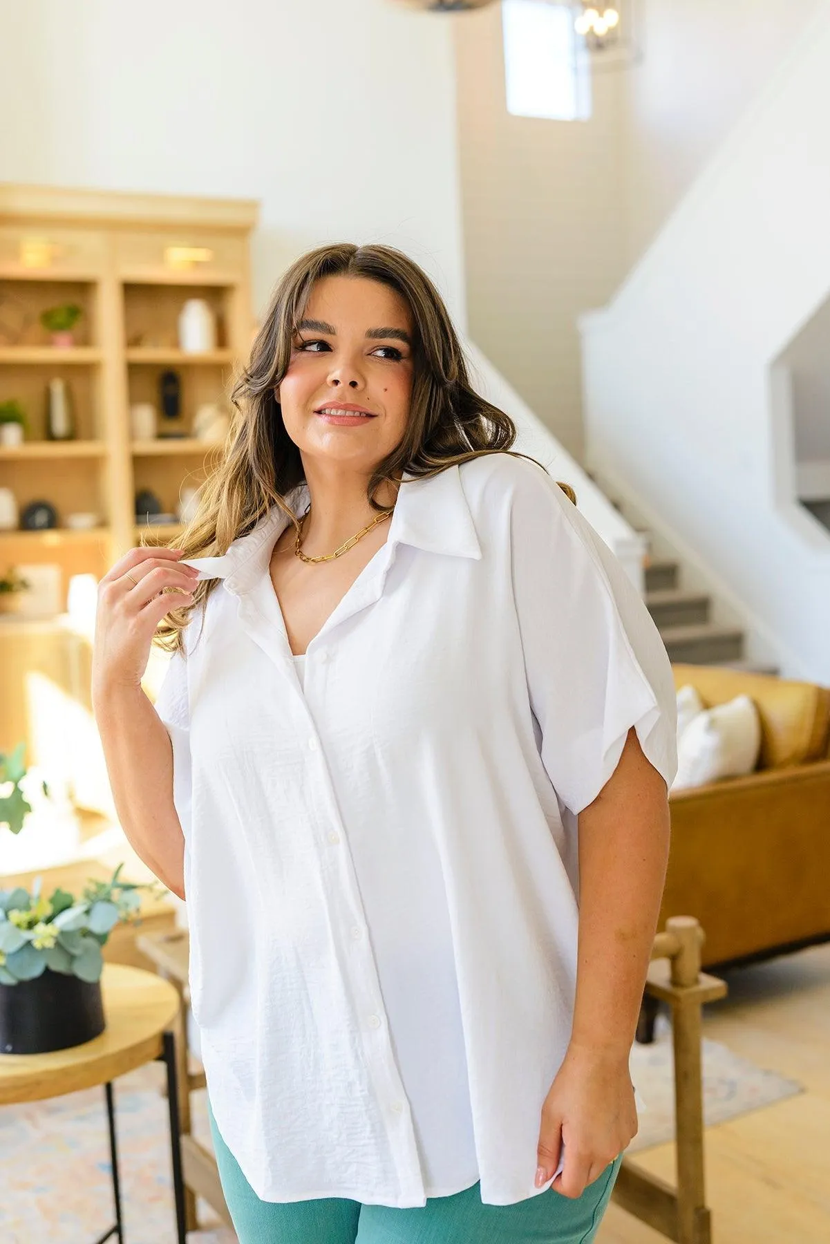 Hazel Blues® | Sweet Simplicity Button Down Blouse
