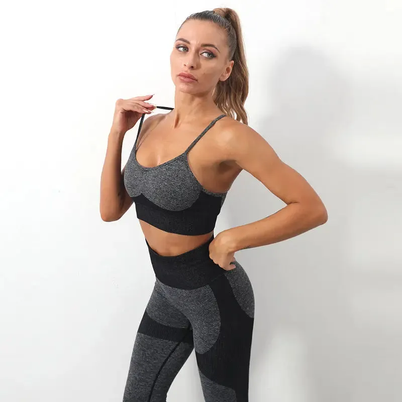 High-Elastic Sports Sling Bra & Tight Fitness Pants Set