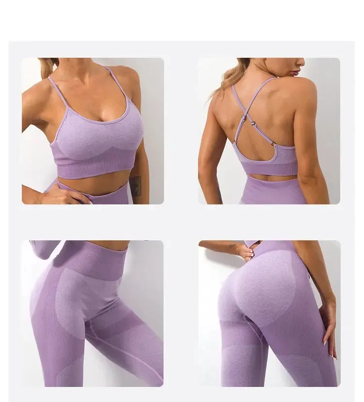 High-Elastic Sports Sling Bra & Tight Fitness Pants Set