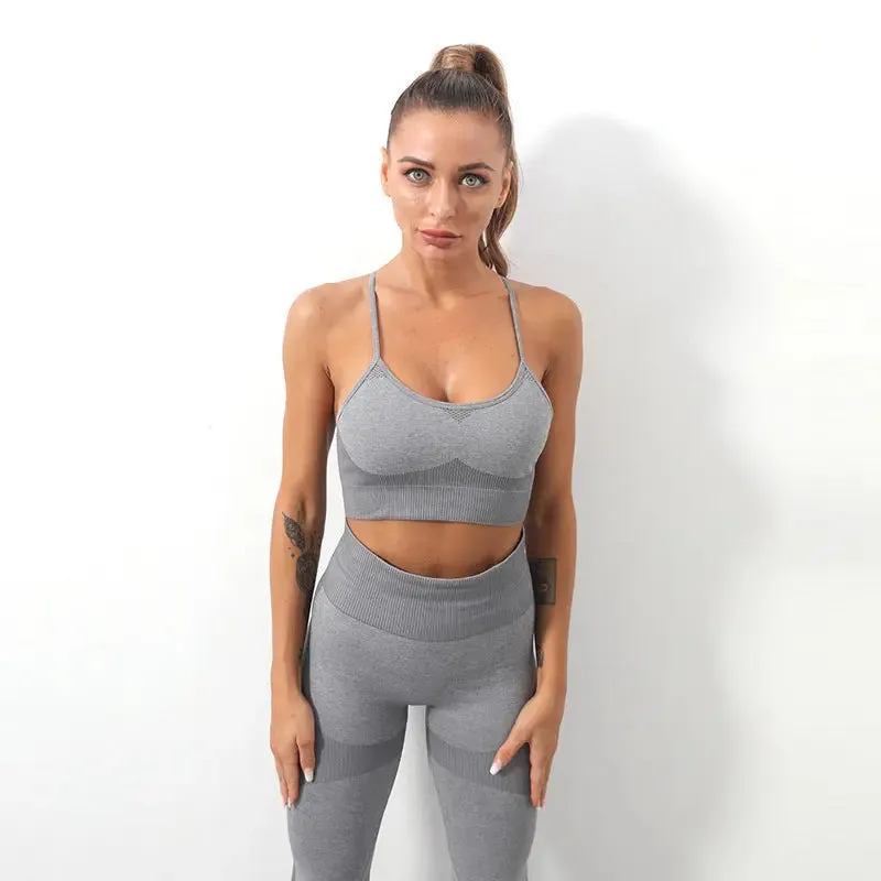 High-Elastic Sports Sling Bra & Tight Fitness Pants Set