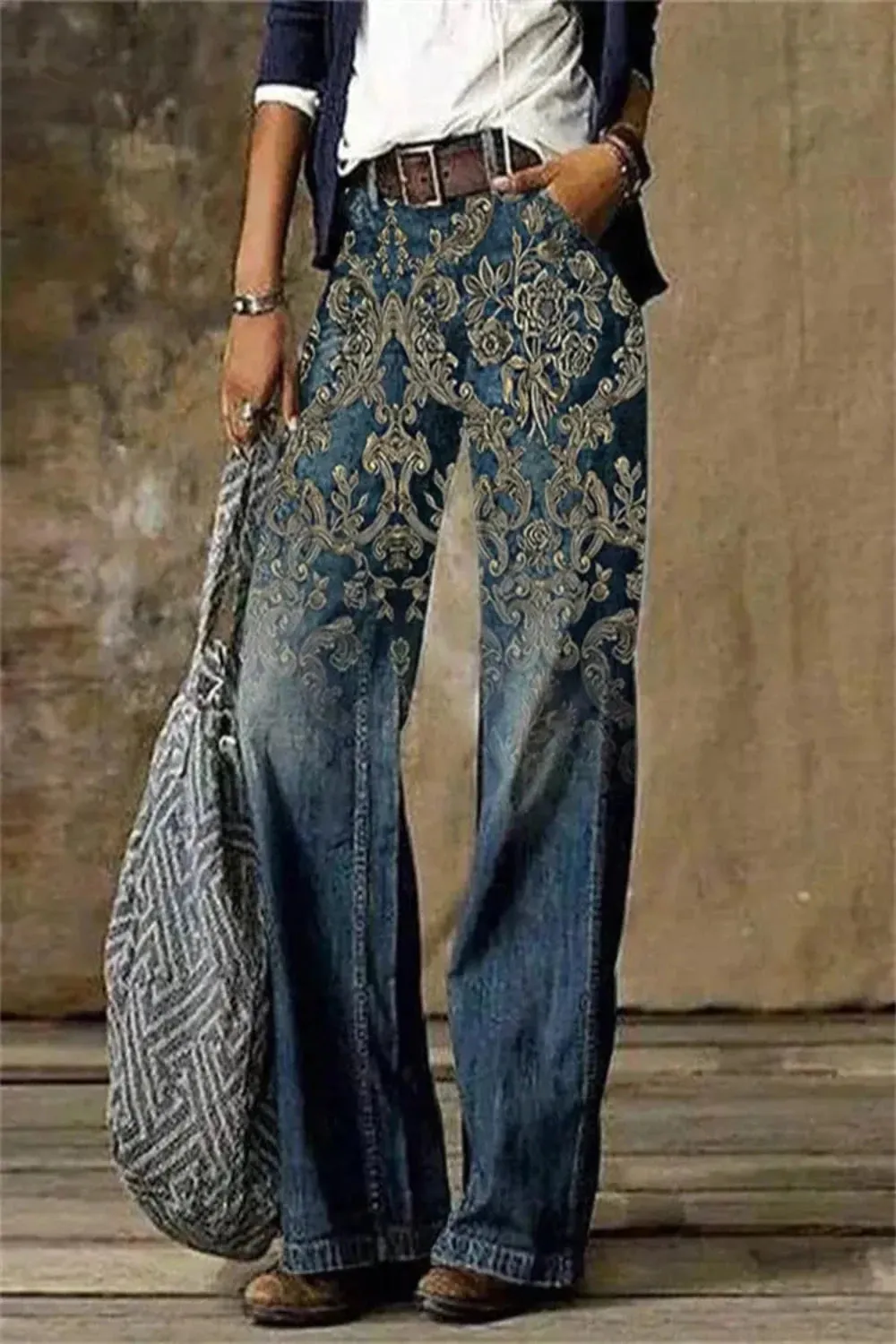 Hipster Cotton Twill Denim Trouser