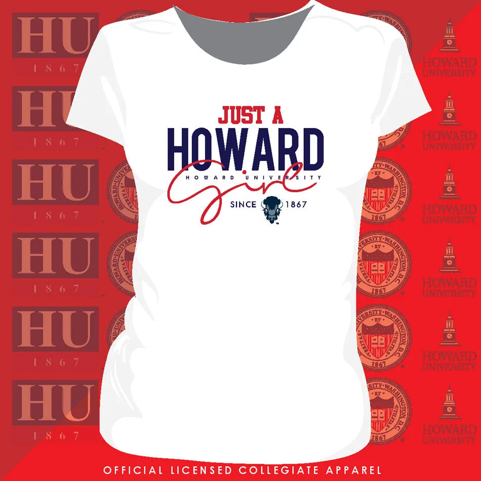 HOWARD | Just A Girl White Ladies Tees (DK)-KR