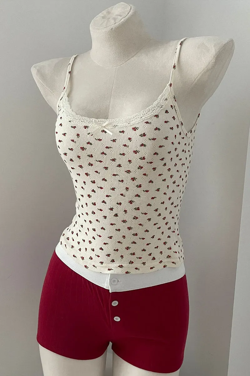 HPP10894 Rib-Knit Gartered Shorts