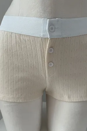 HPP10894 Rib-Knit Gartered Shorts