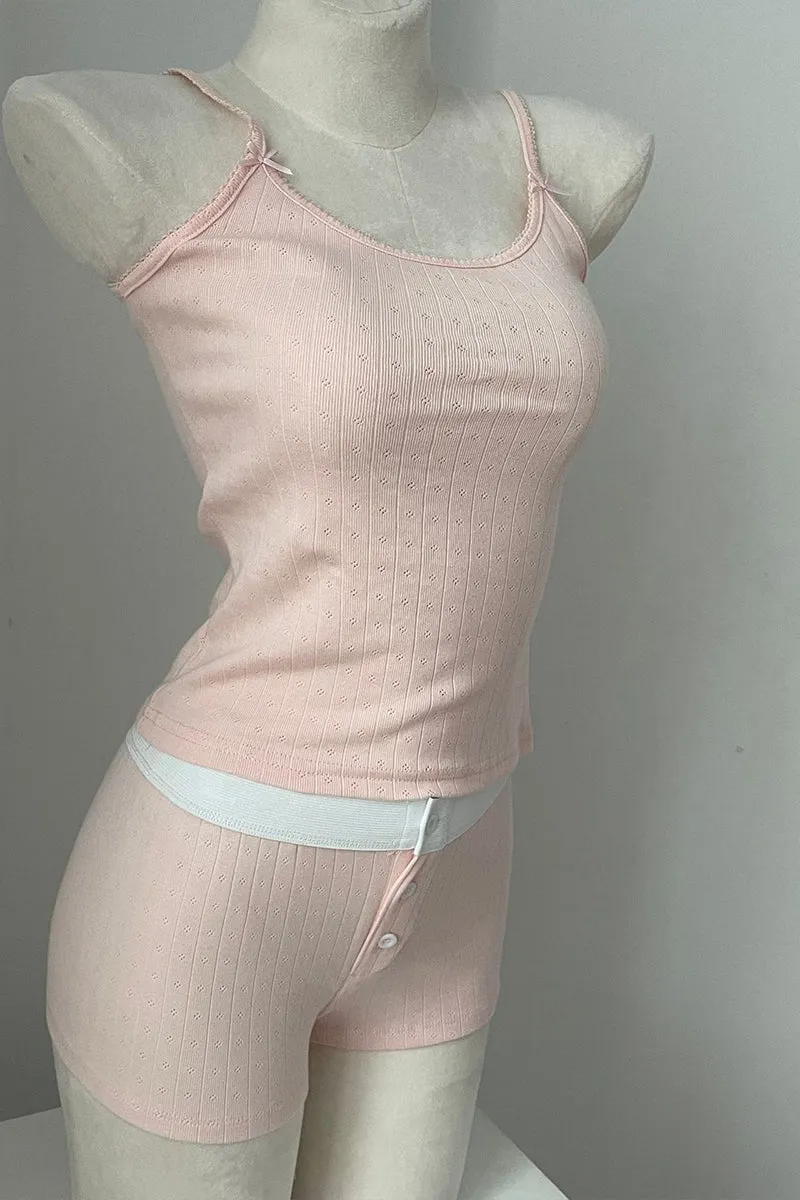 HPP10894 Rib-Knit Gartered Shorts