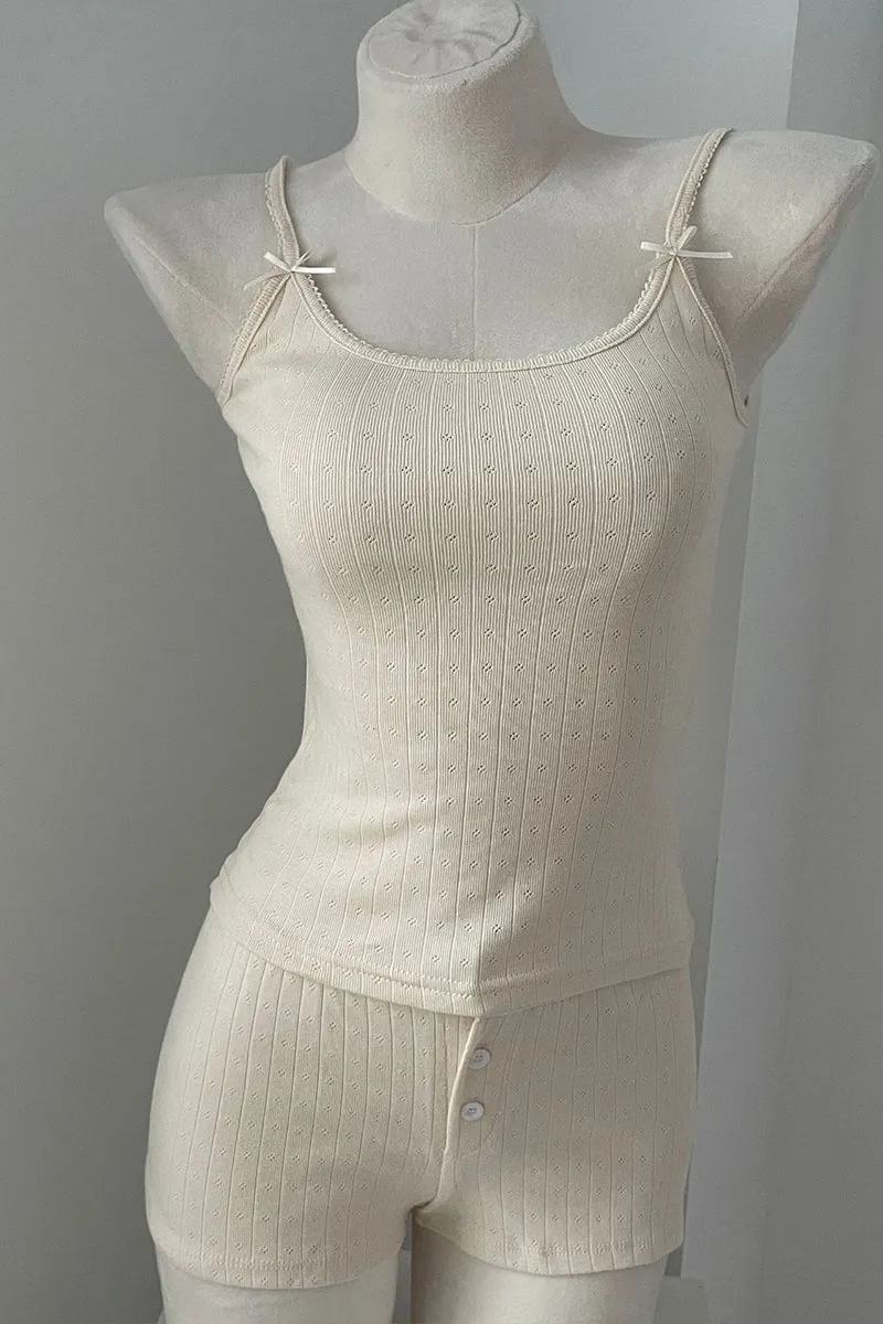 HPP10894 Rib-Knit Gartered Shorts