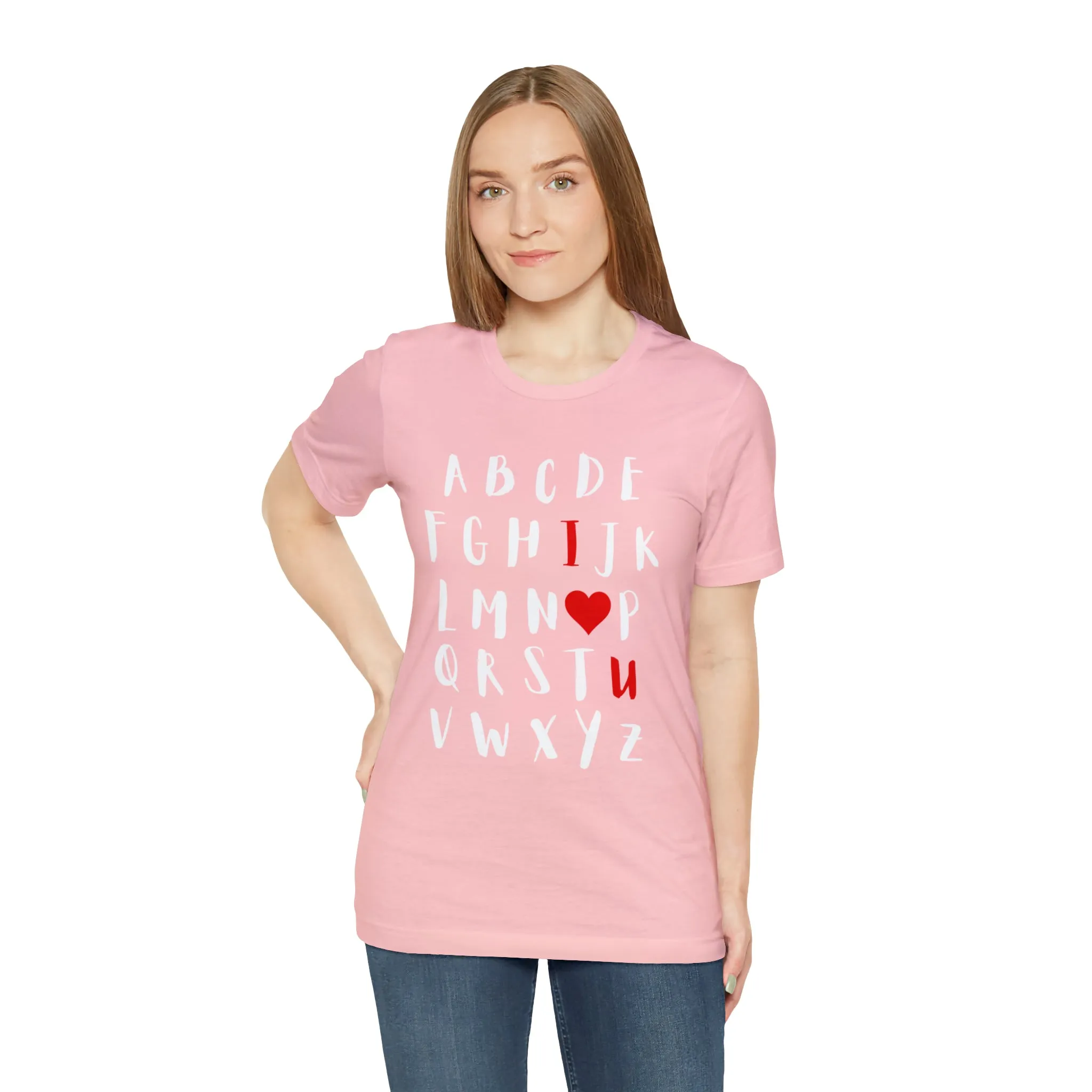 I Love You Alphabet Short Sleeve Tee
