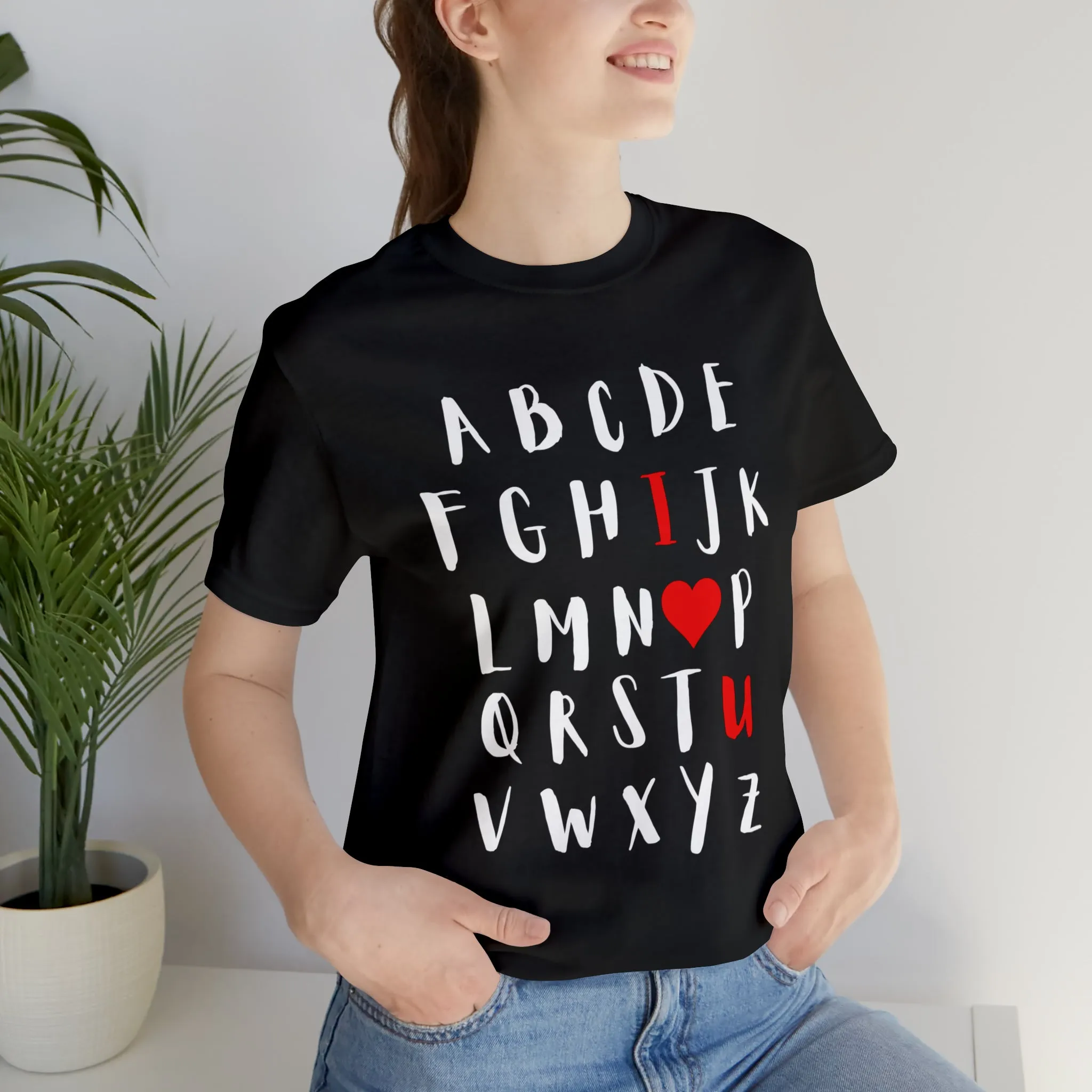 I Love You Alphabet Short Sleeve Tee