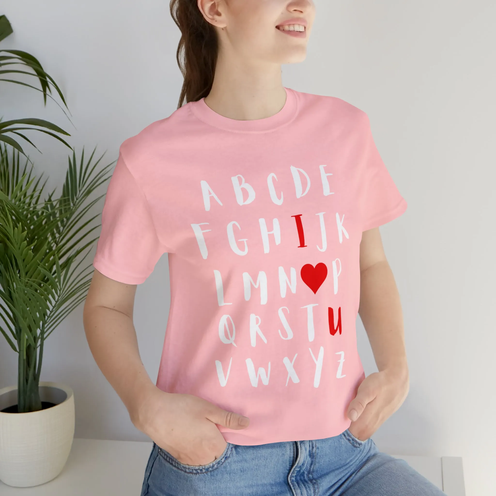 I Love You Alphabet Short Sleeve Tee