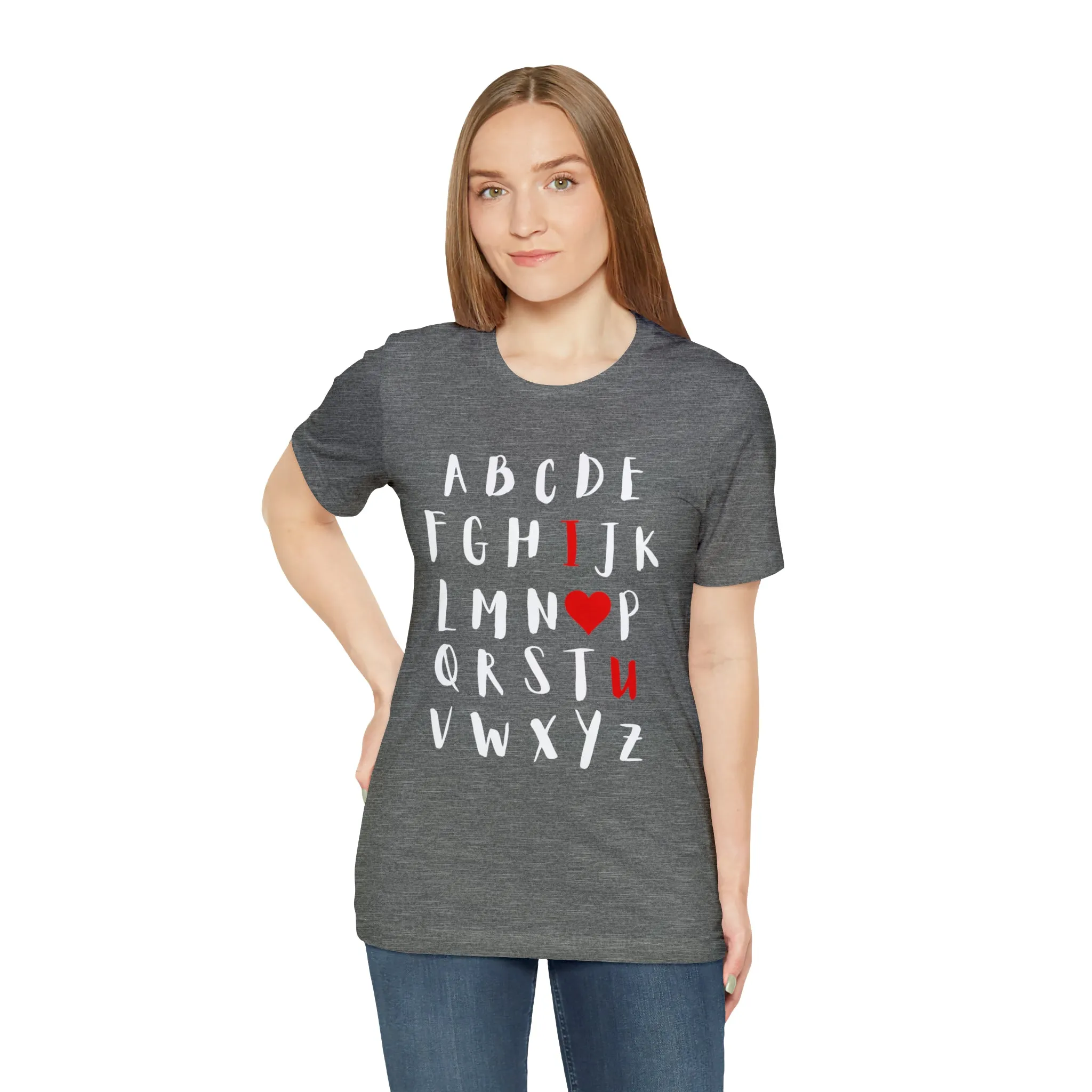 I Love You Alphabet Short Sleeve Tee