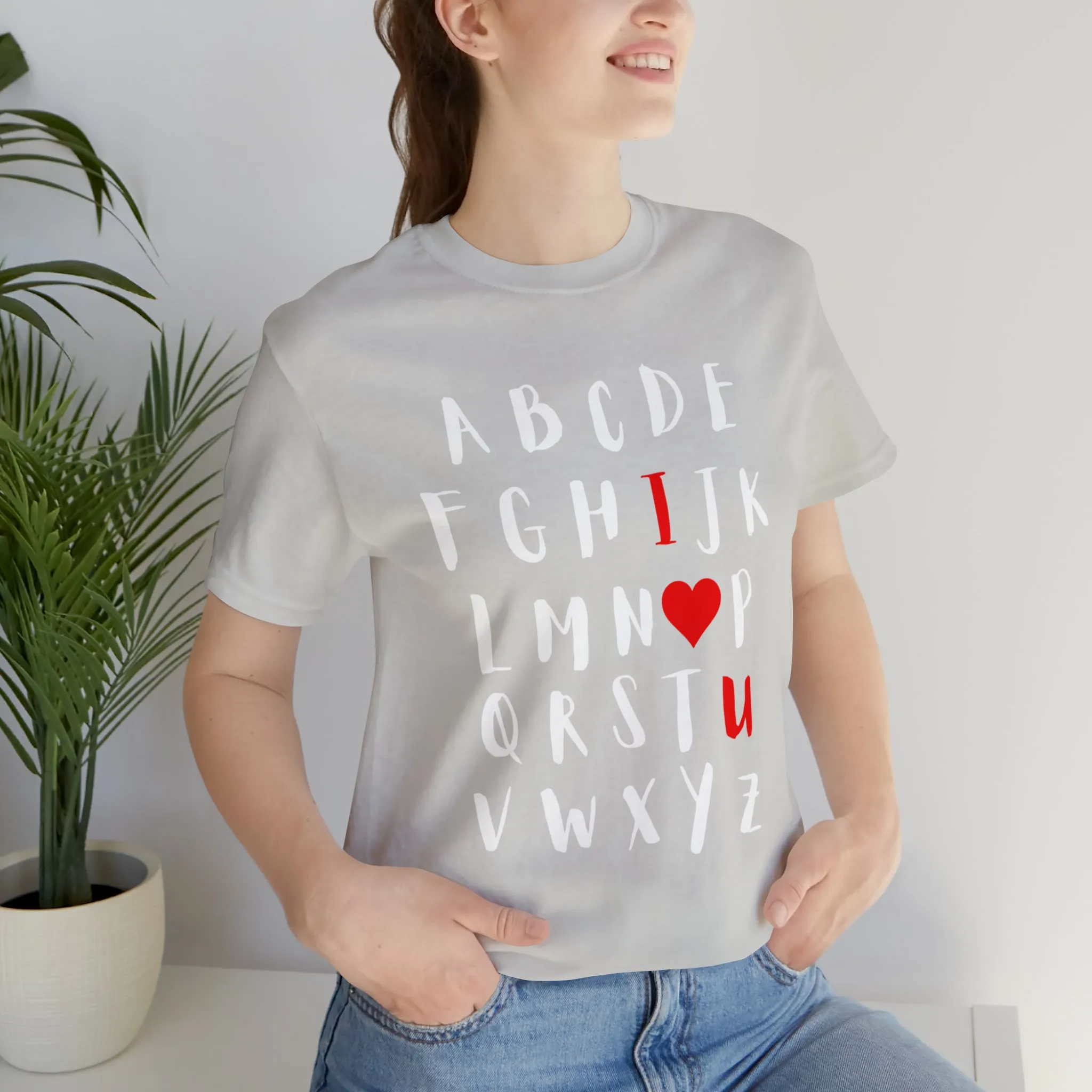 I Love You Alphabet Short Sleeve Tee