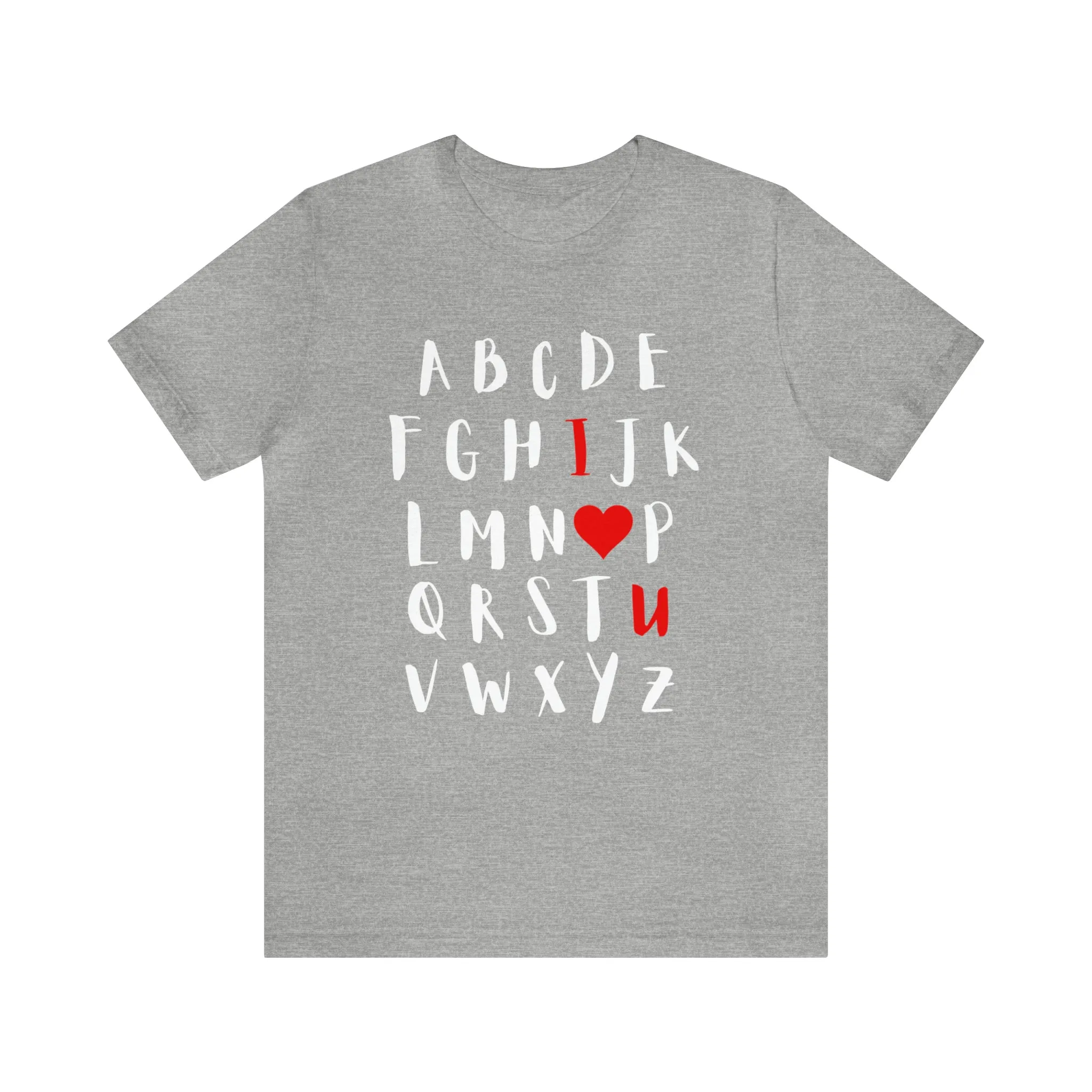I Love You Alphabet Short Sleeve Tee