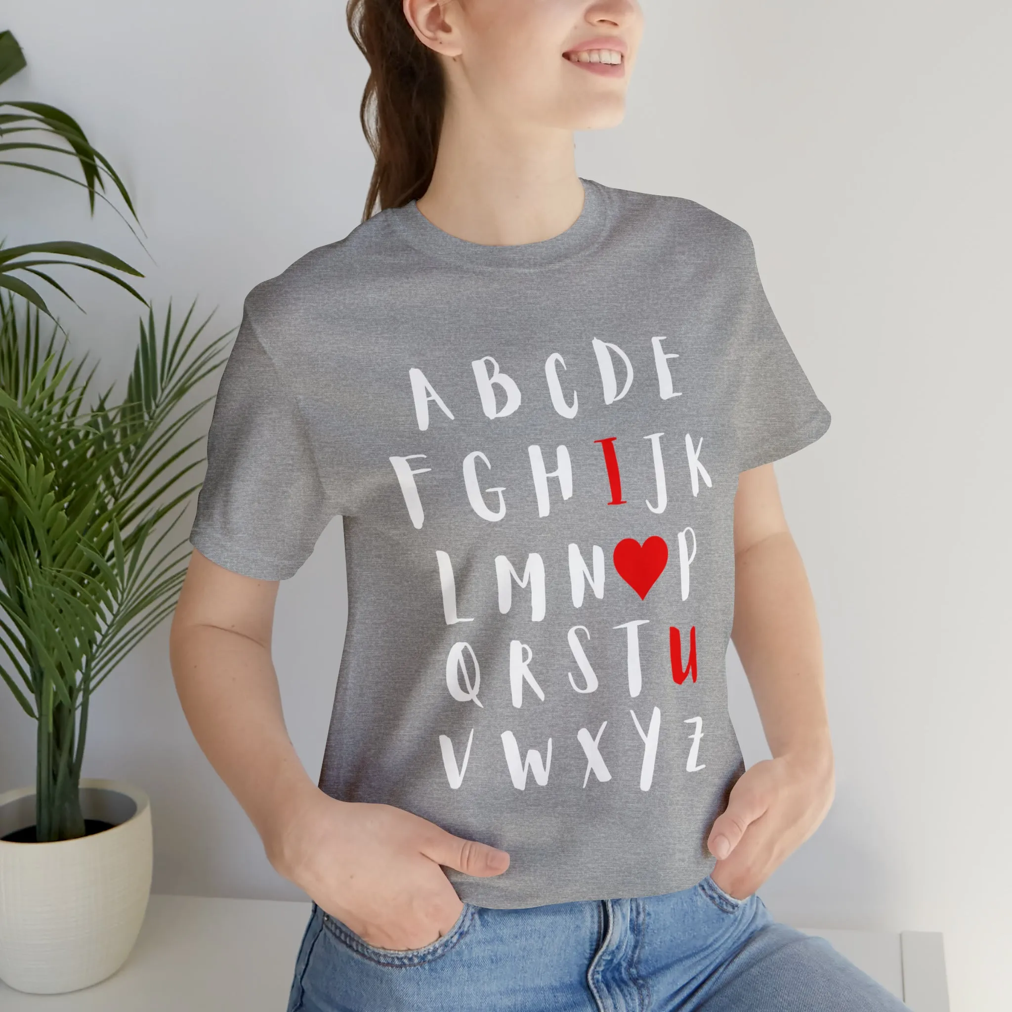 I Love You Alphabet Short Sleeve Tee