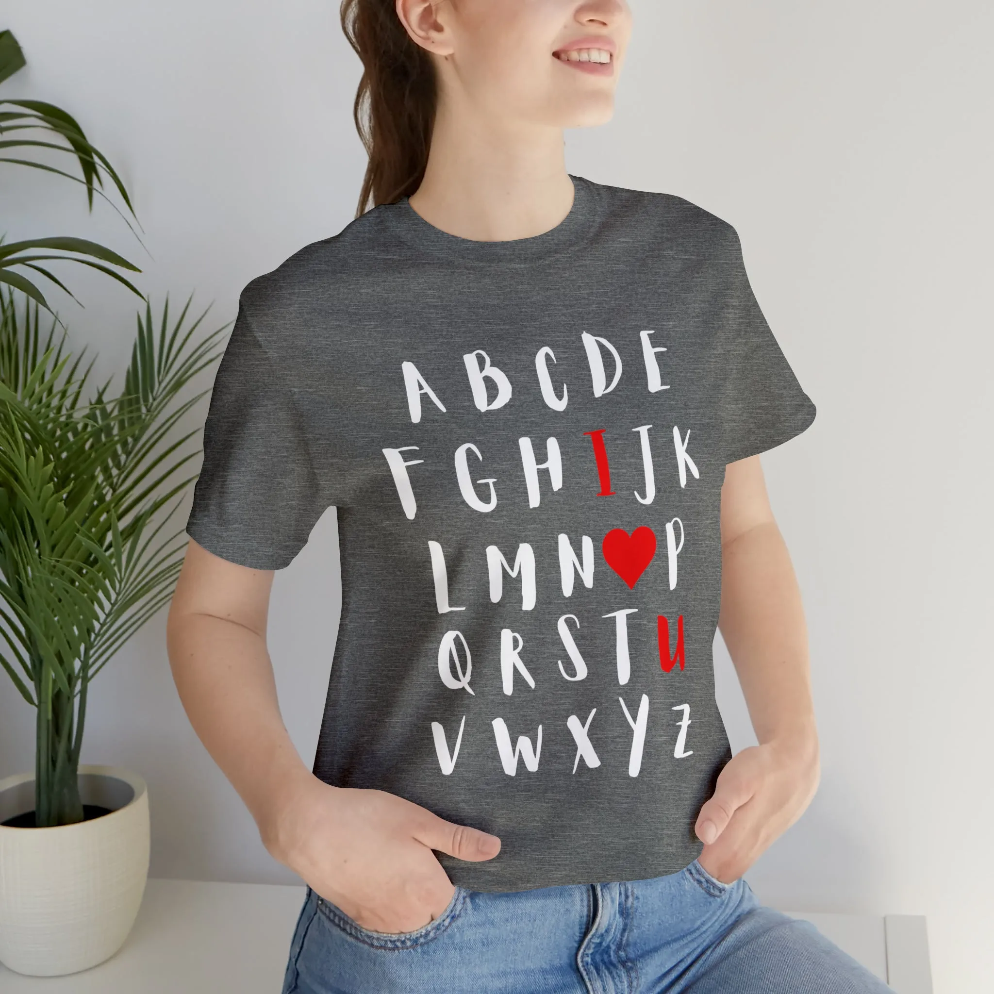 I Love You Alphabet Short Sleeve Tee