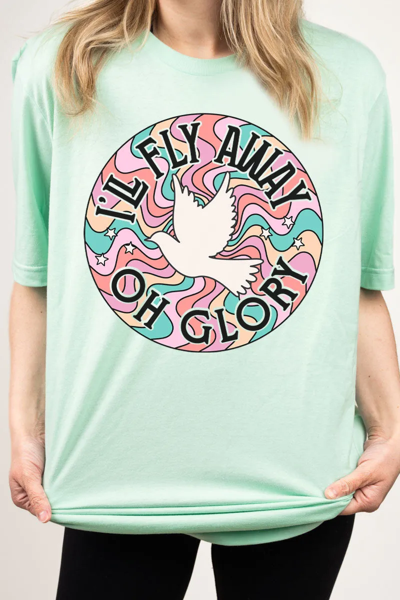 I'll Fly Away Oh Glory Combed Cotton T-Shirt