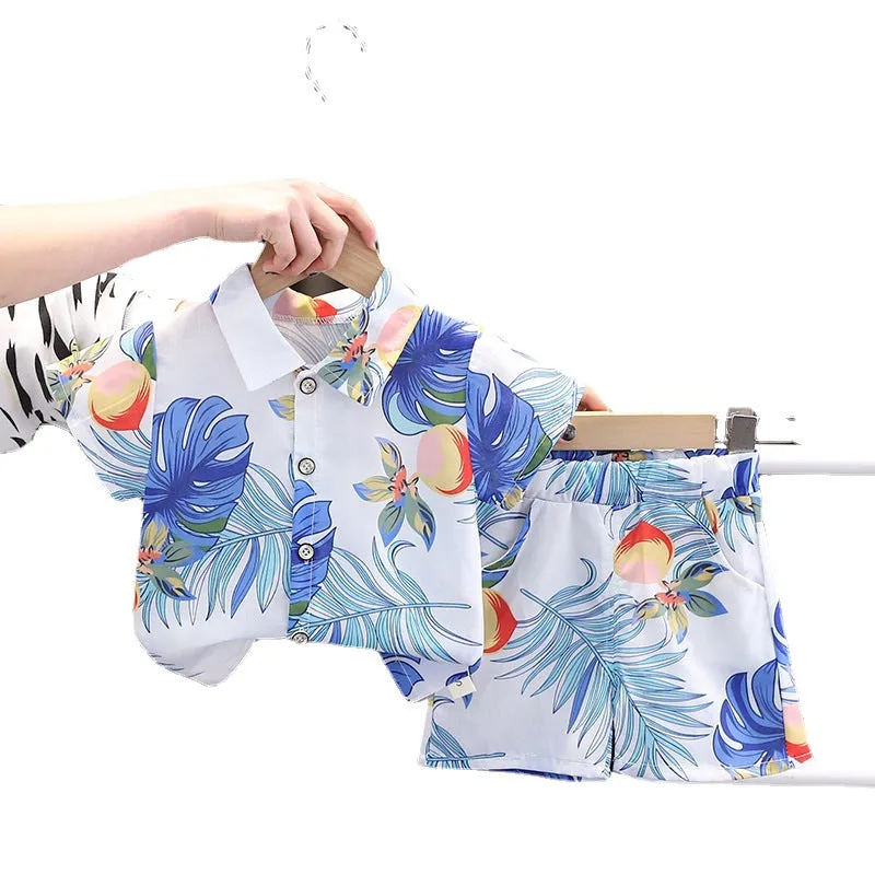 INSTOCK- Boys Summer Floral Two-Piece Set