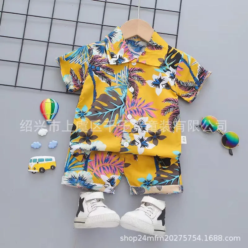 INSTOCK- Boys Summer Floral Two-Piece Set