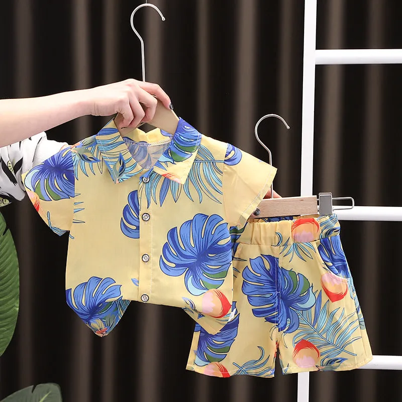 INSTOCK- Boys Summer Floral Two-Piece Set