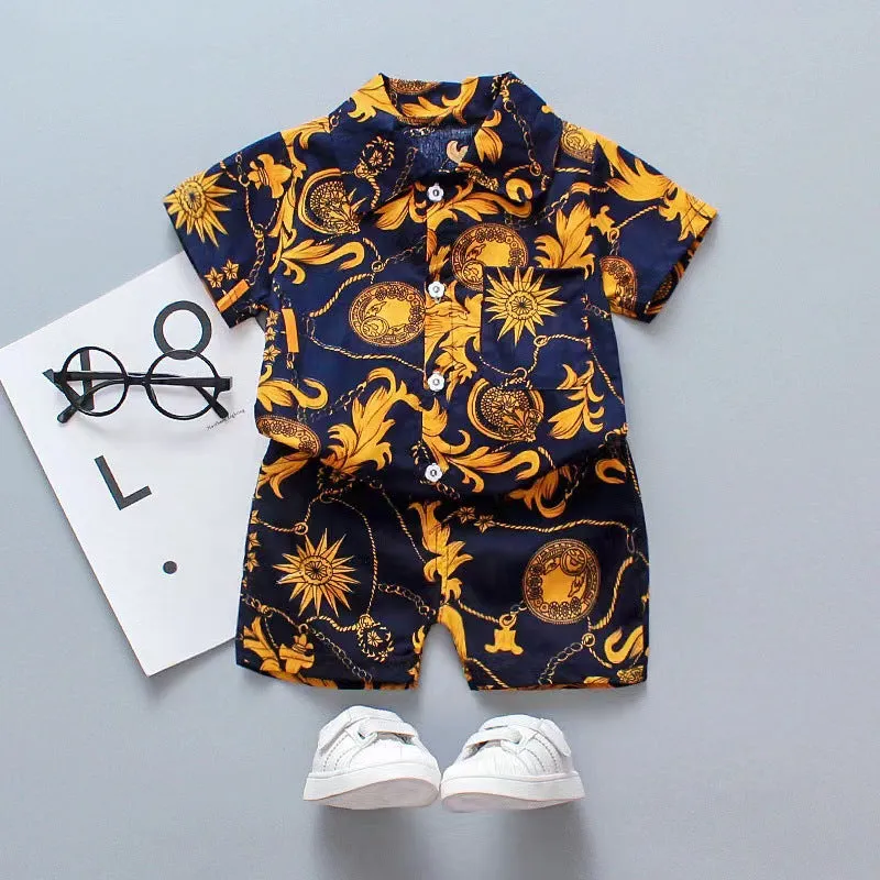 INSTOCK- Boys Summer Floral Two-Piece Set