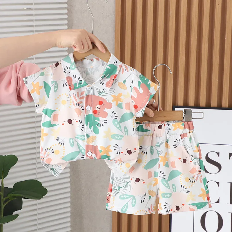 INSTOCK- Boys Summer Floral Two-Piece Set