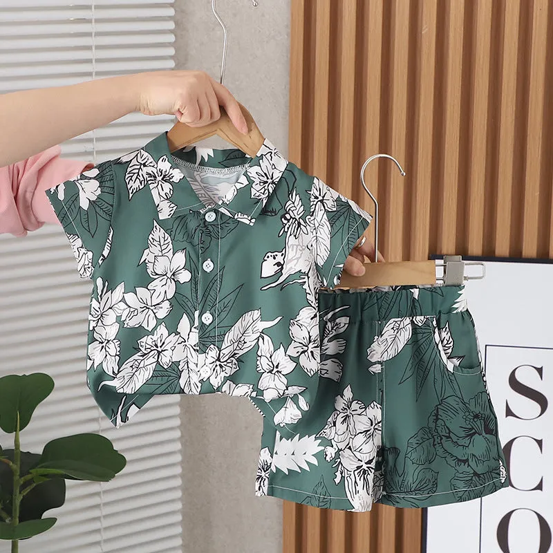 INSTOCK- Boys Summer Floral Two-Piece Set
