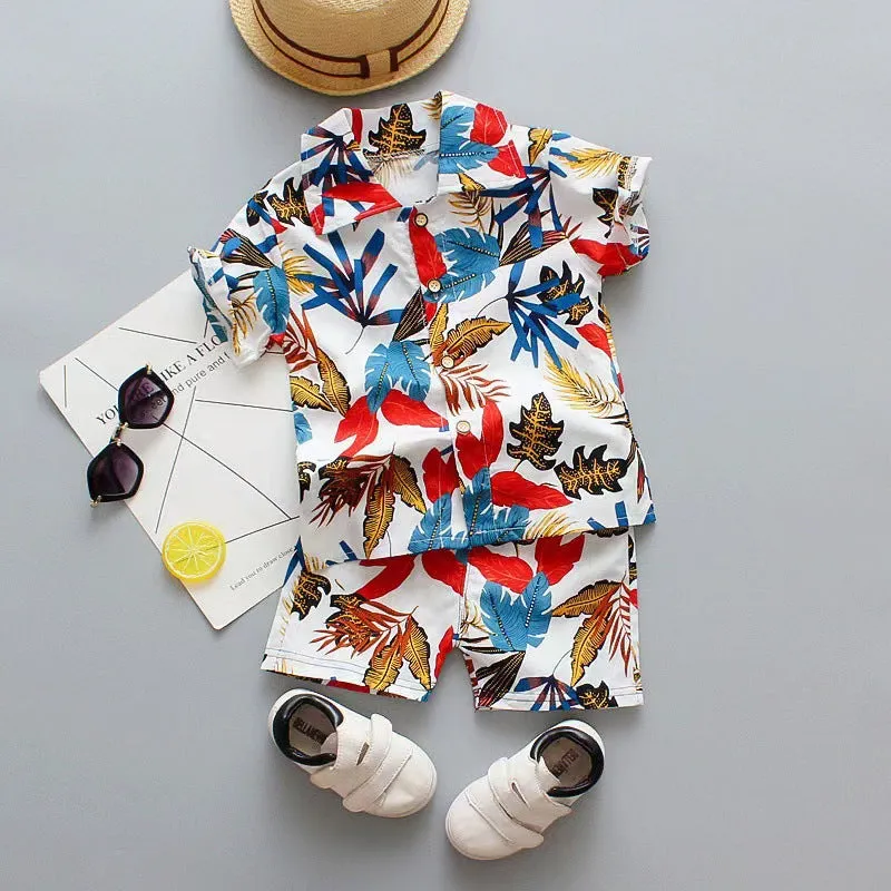 INSTOCK- Boys Summer Floral Two-Piece Set