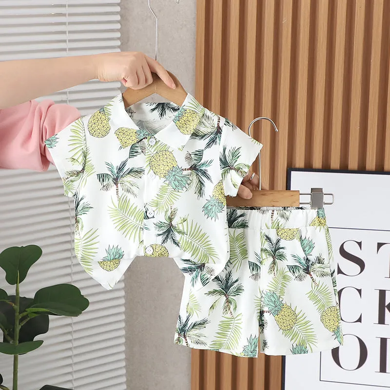 INSTOCK- Boys Summer Floral Two-Piece Set