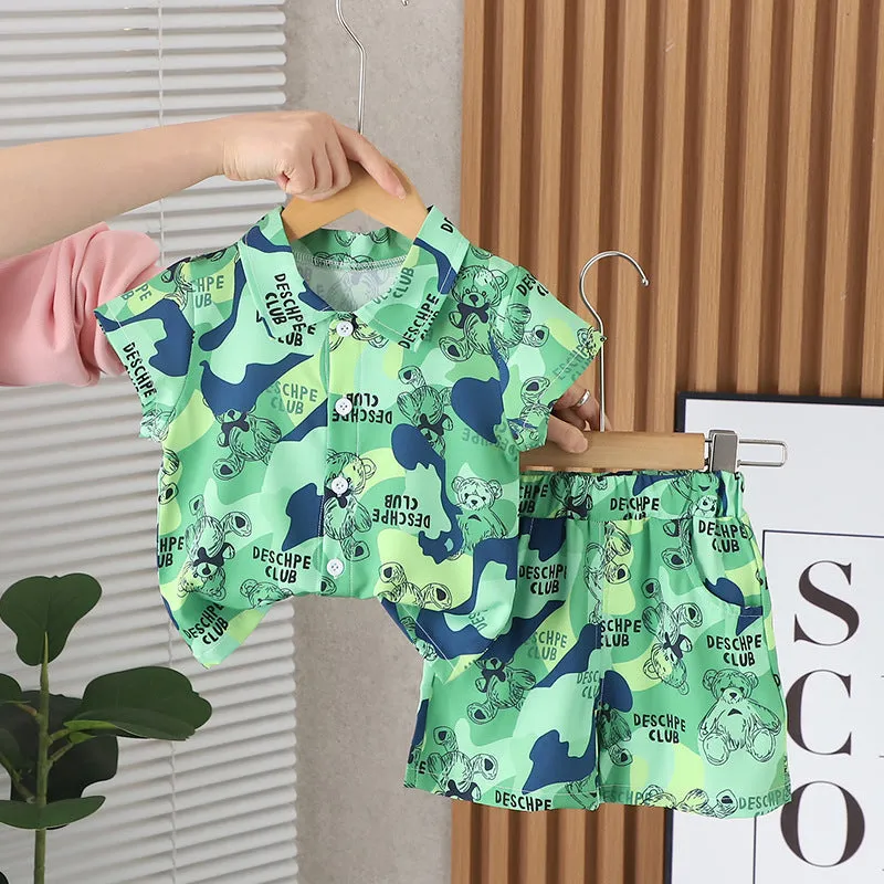 INSTOCK- Boys Summer Floral Two-Piece Set