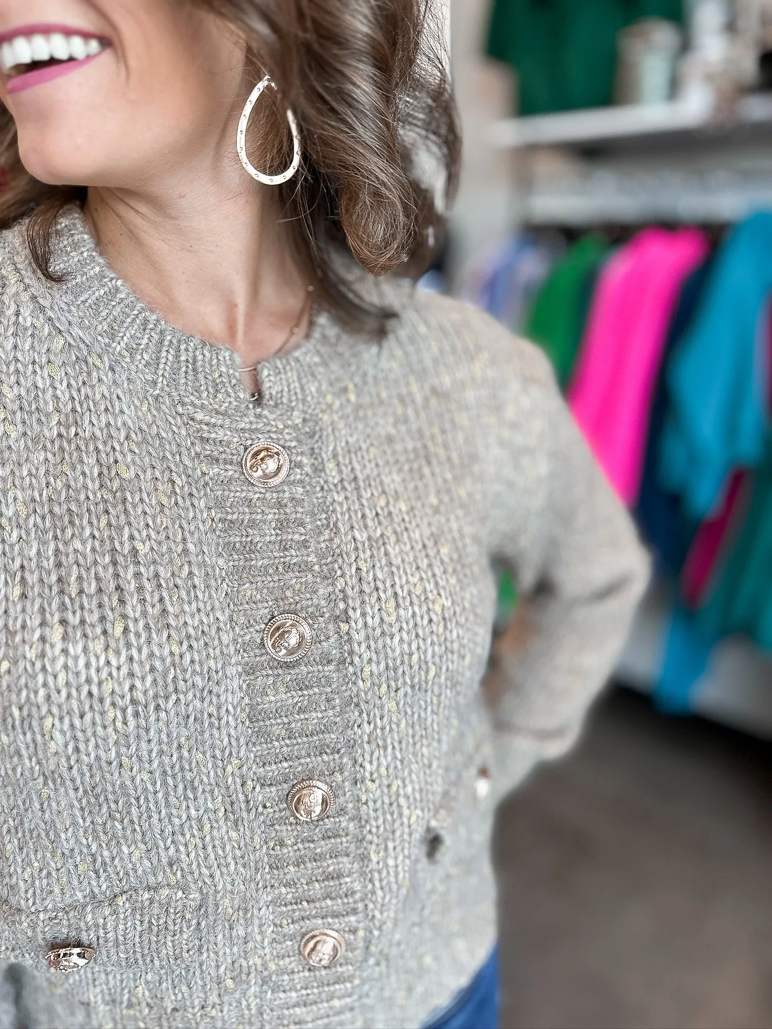 Jackie O Shimmer Cardi