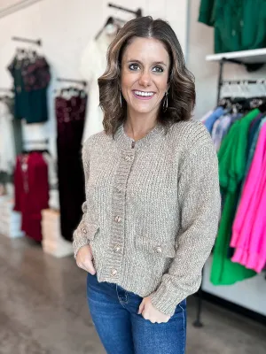 Jackie O Shimmer Cardi