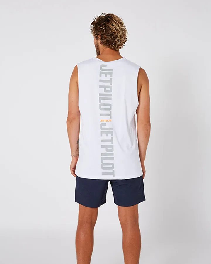 Jetpilot Freeride Mens Muscle Tee - White