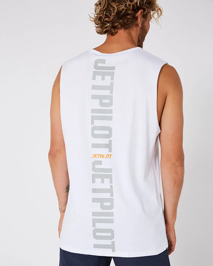 Jetpilot Freeride Mens Muscle Tee - White