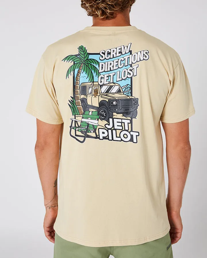 Jetpilot Get Lost Mens Tee - Putty