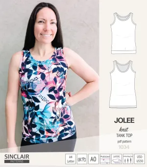 Jolee knit longline tank top sewing pattern (PDF)