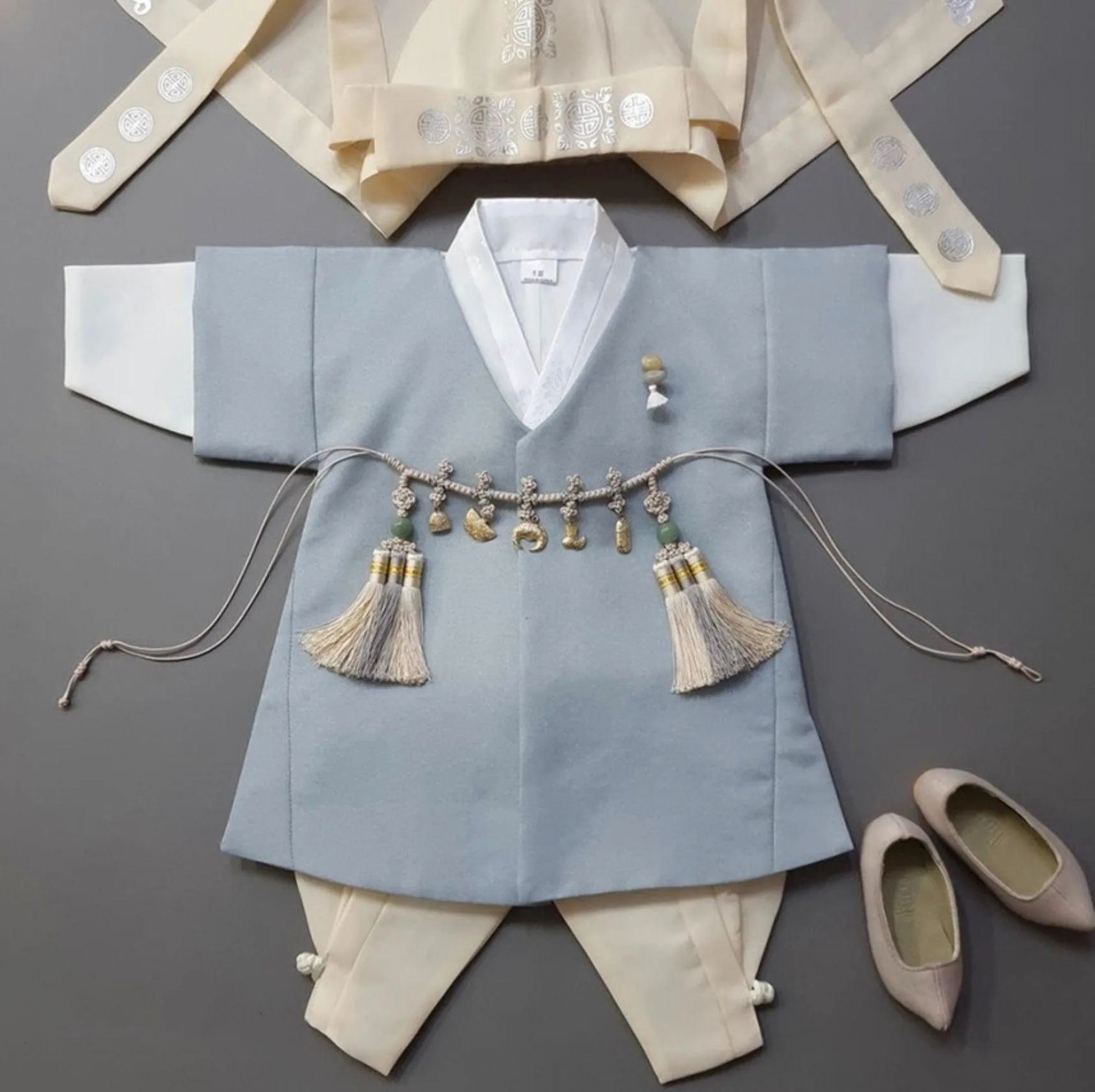 Joon D.Sky Solid 5 Color Pants Boy Hanbok (100D-10YR)
