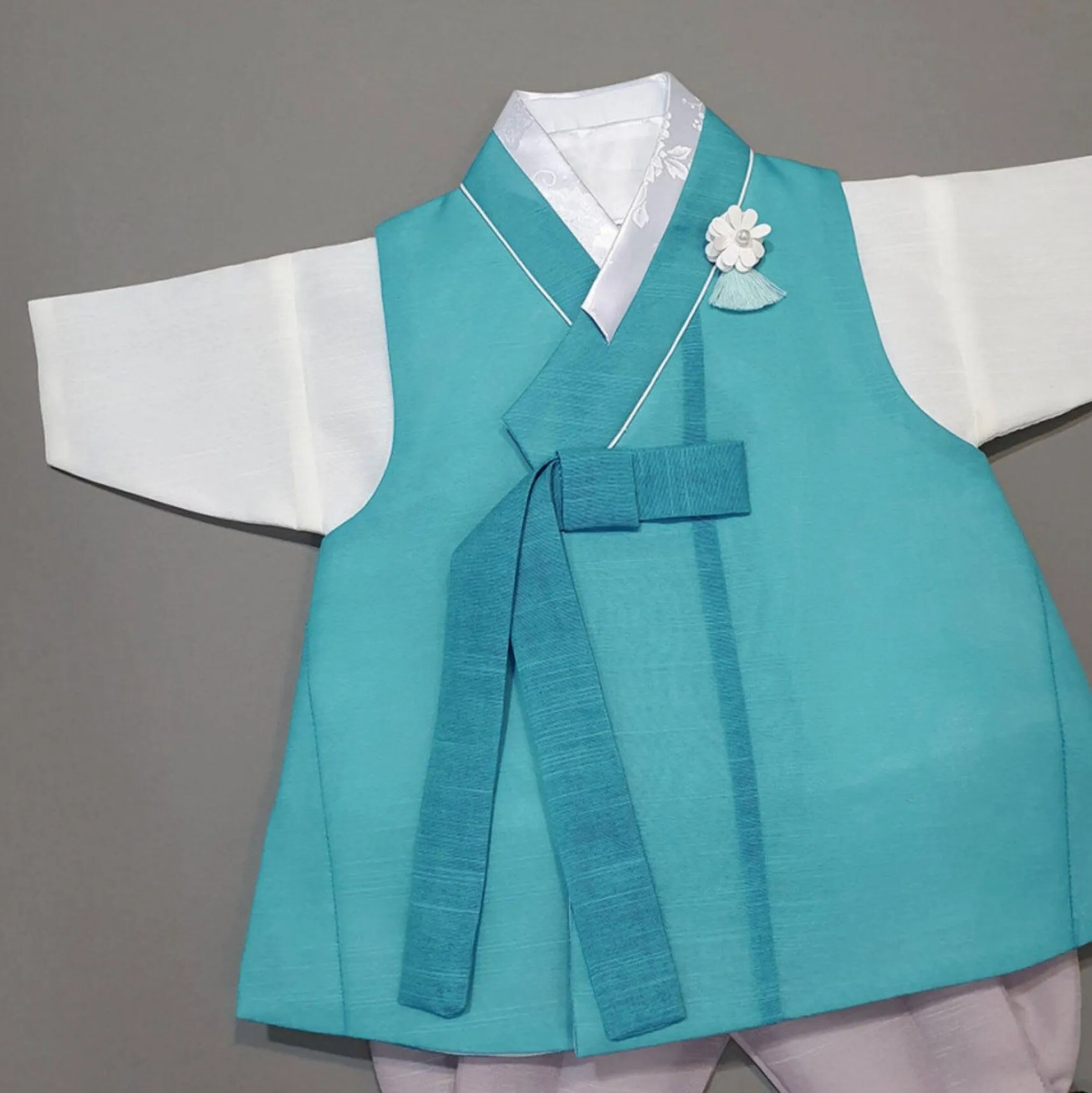 Jungsung Turquoise Boy Hanbok (100D-1YR)