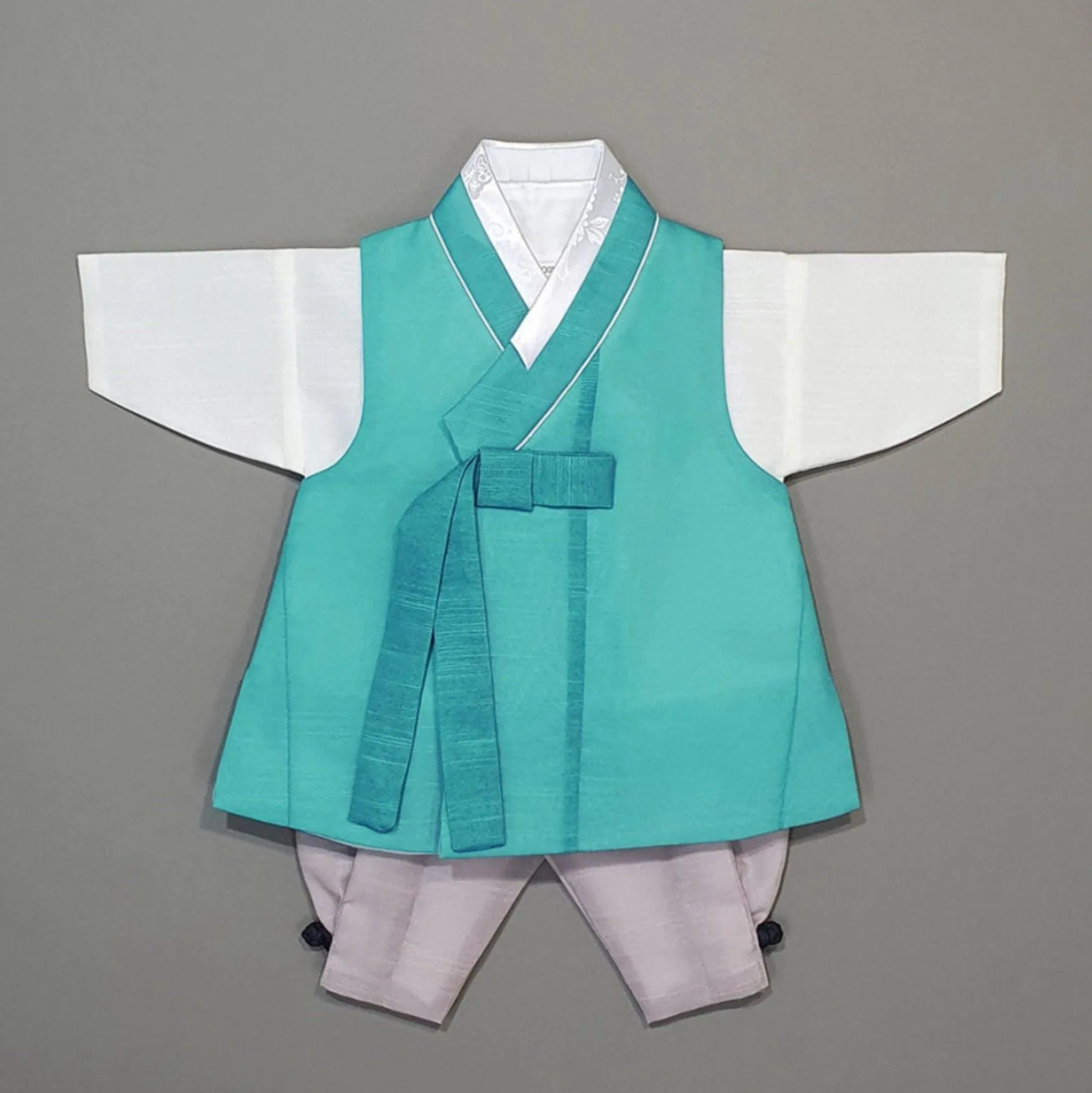 Jungsung Turquoise Boy Hanbok (100D-1YR)