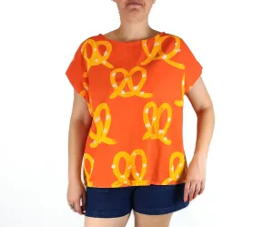 Kablooie orange pretzel top size 16