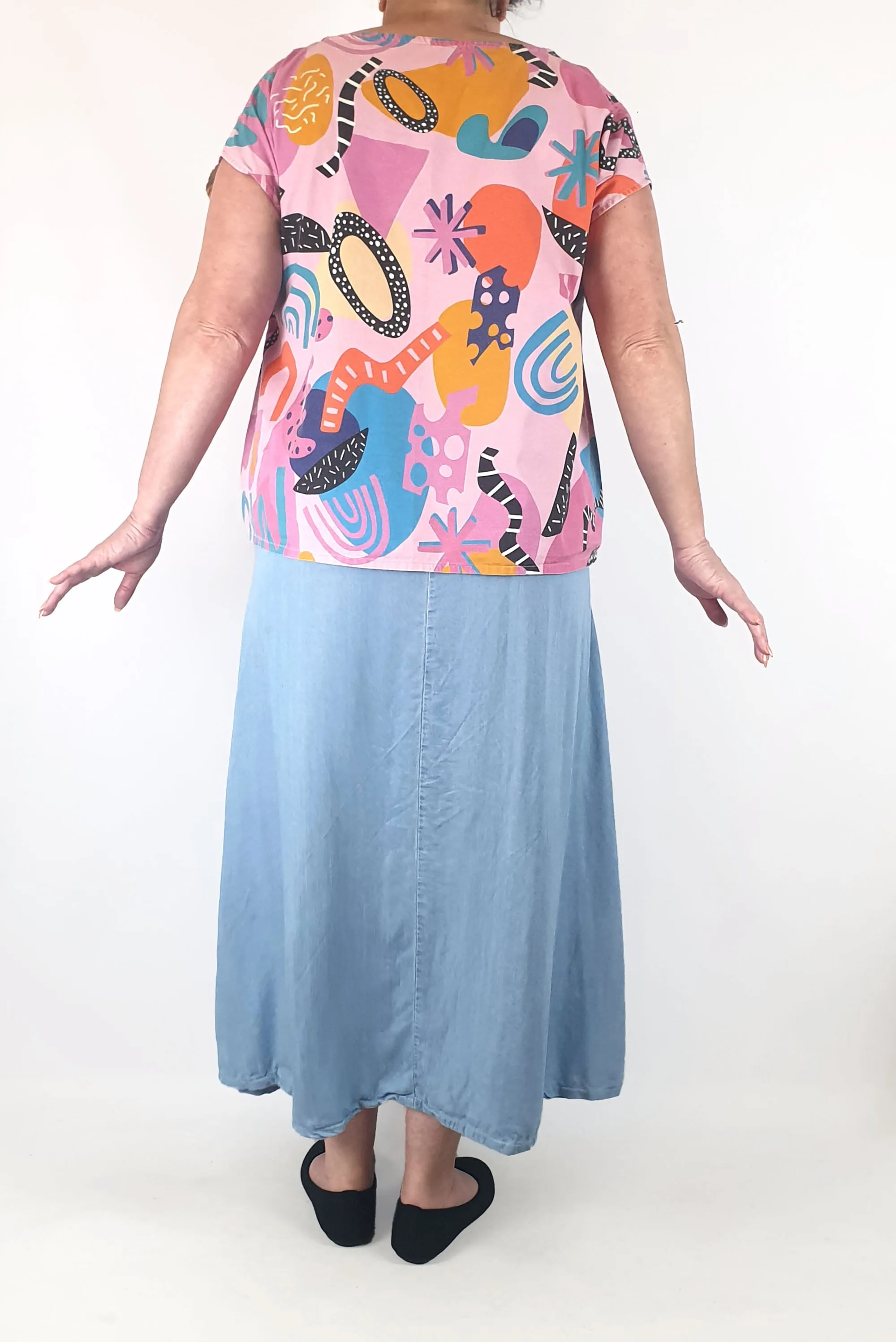 Kablooie unique print top size 16