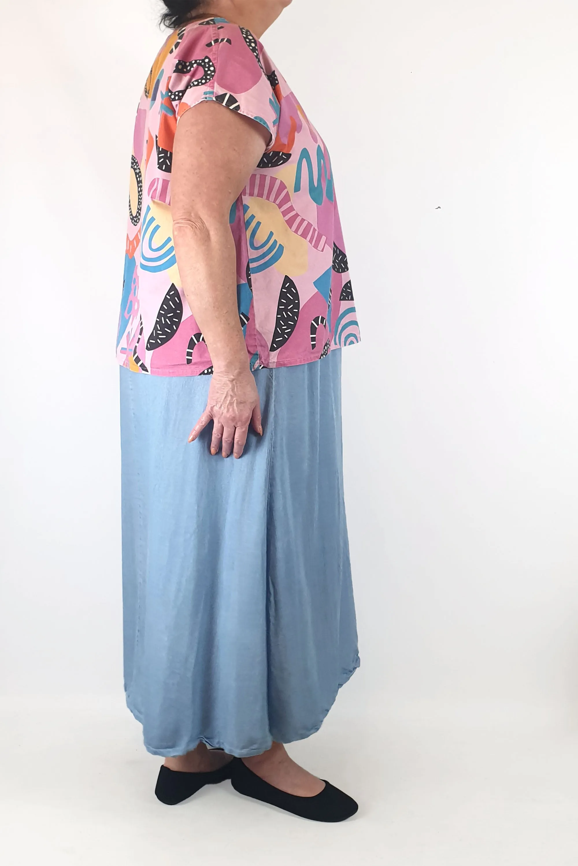 Kablooie unique print top size 16