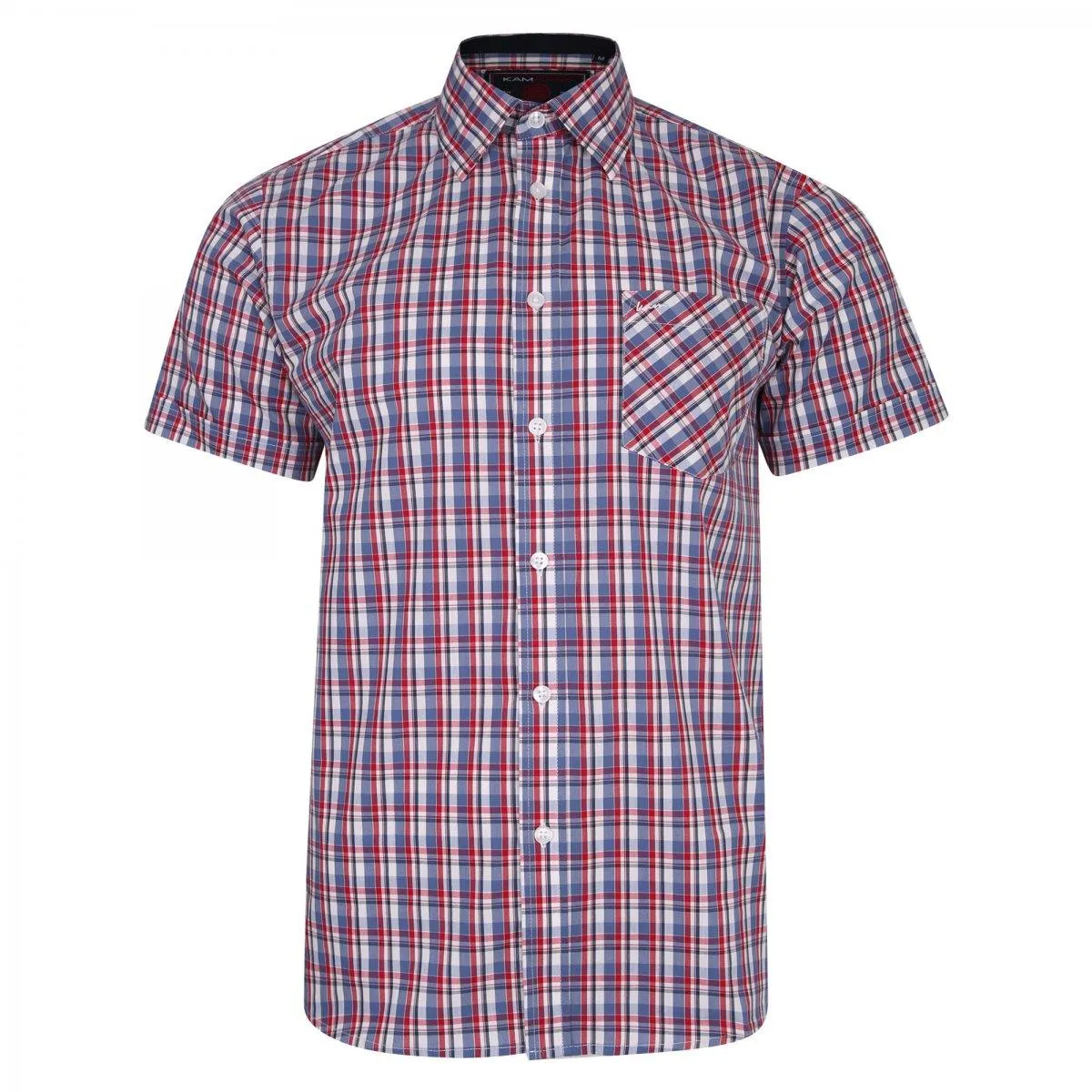 Kam Mens Big Size Casual Check Shirt (6202)