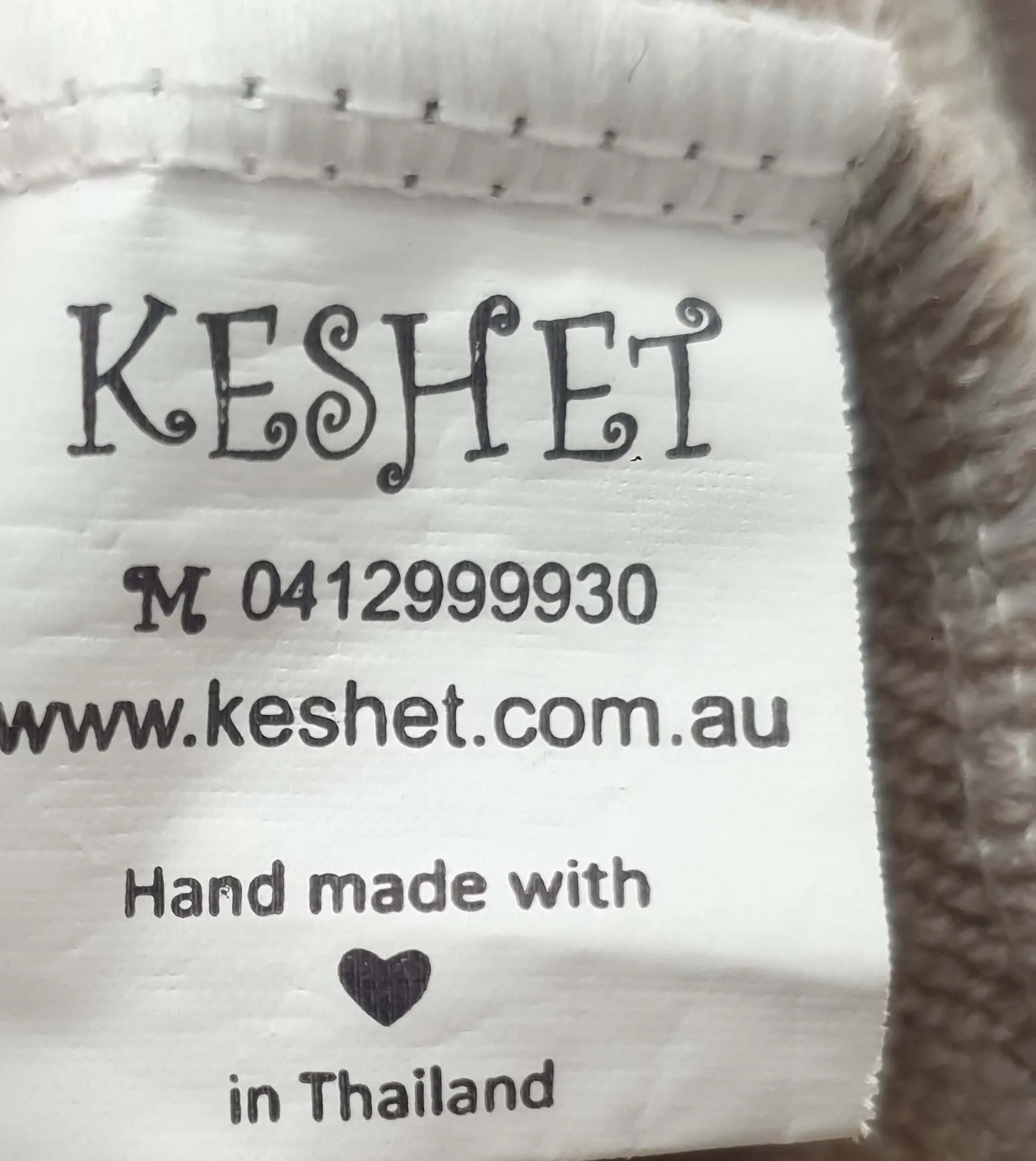 Keshet natural knit jumper with front waist tie size M