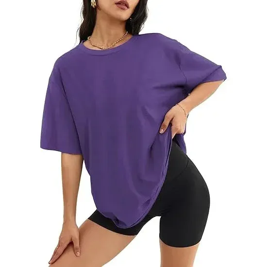 Khaki Oversized Cotton Tee for Women