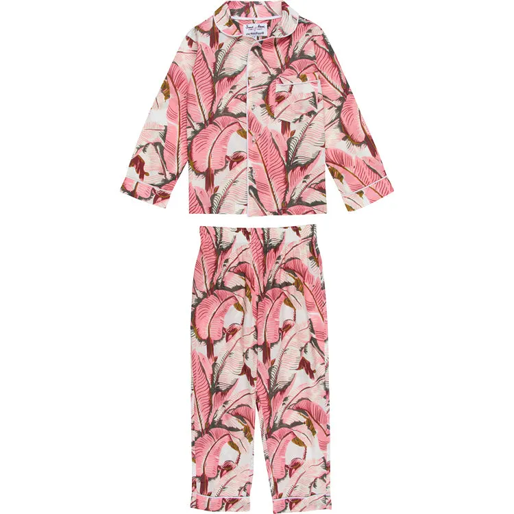 Kids Martinique® Pink Banana Leaf PJ Set