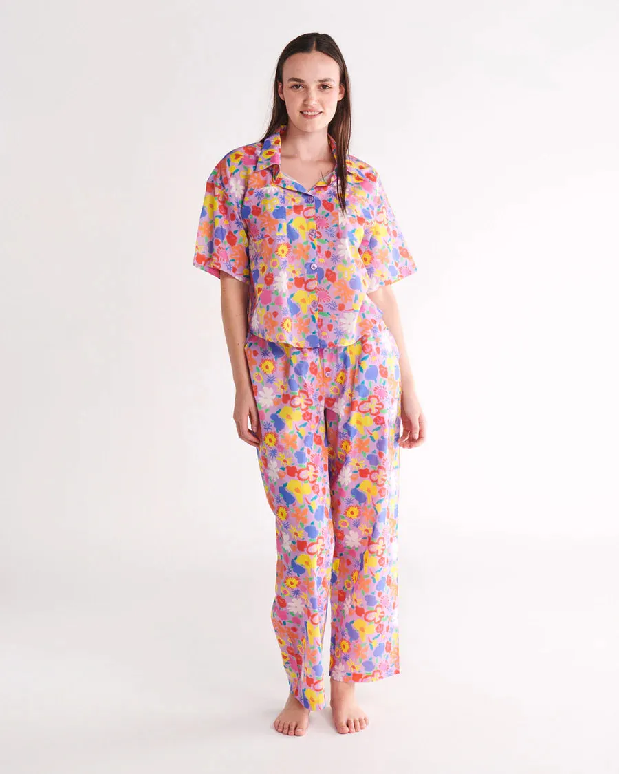 Kip & Co X Ken Done LADIES | Summer Floral Organic Cotton Pyjama Set