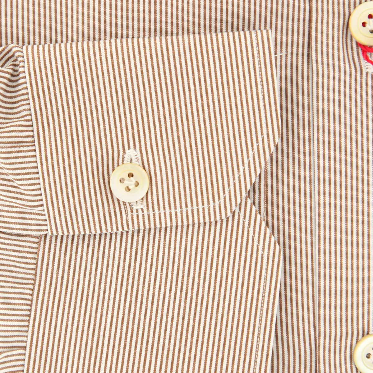 Kiton Light Brown Shirt - Slim